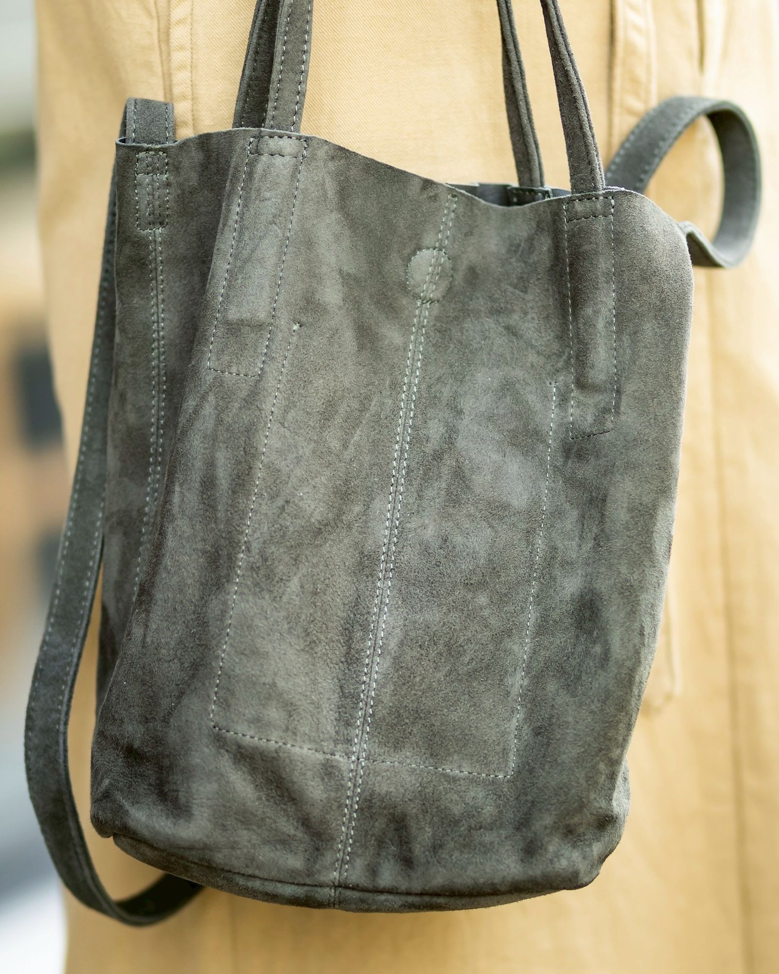 Morphee / モルフェトートバッグ 2WAY SMALL TOTE(SHORT) SUEDE[MOSS GREEN]☆新作発売！