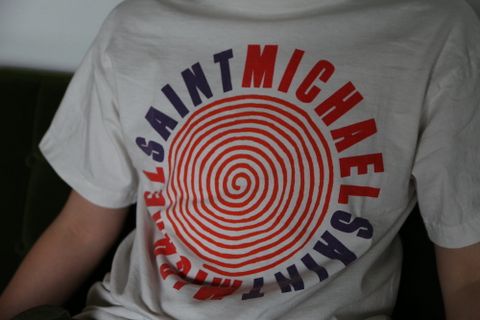 ©︎SAINT M×××××× T-SHIRT CIRCLE (SM-A21-0000-010) WHITE style.2021.7.9.