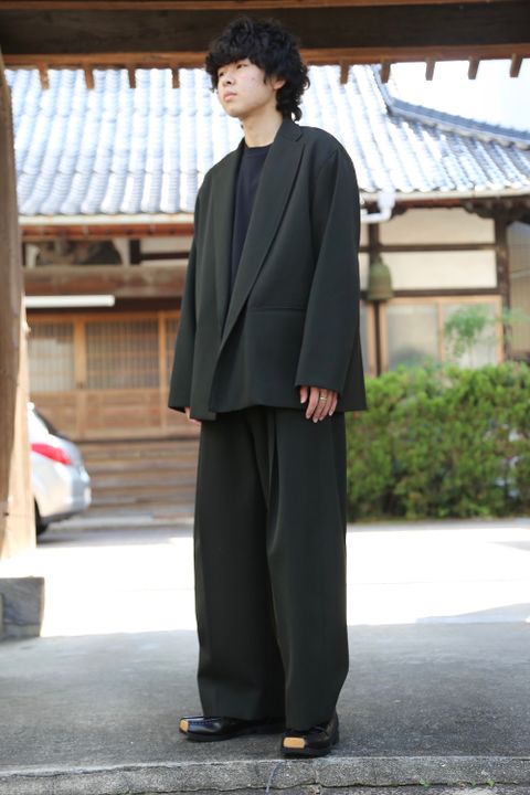 blurhms Wool Surge Cardigan Jacket,WOOL SURGE SUPER WIDE EASY SLACKS style. 2021.07.20.