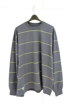FreshService PIN BORDER L/S TEE(FSC263-70089)GRAYxYELLOW☆8月15日(土)新作発売！