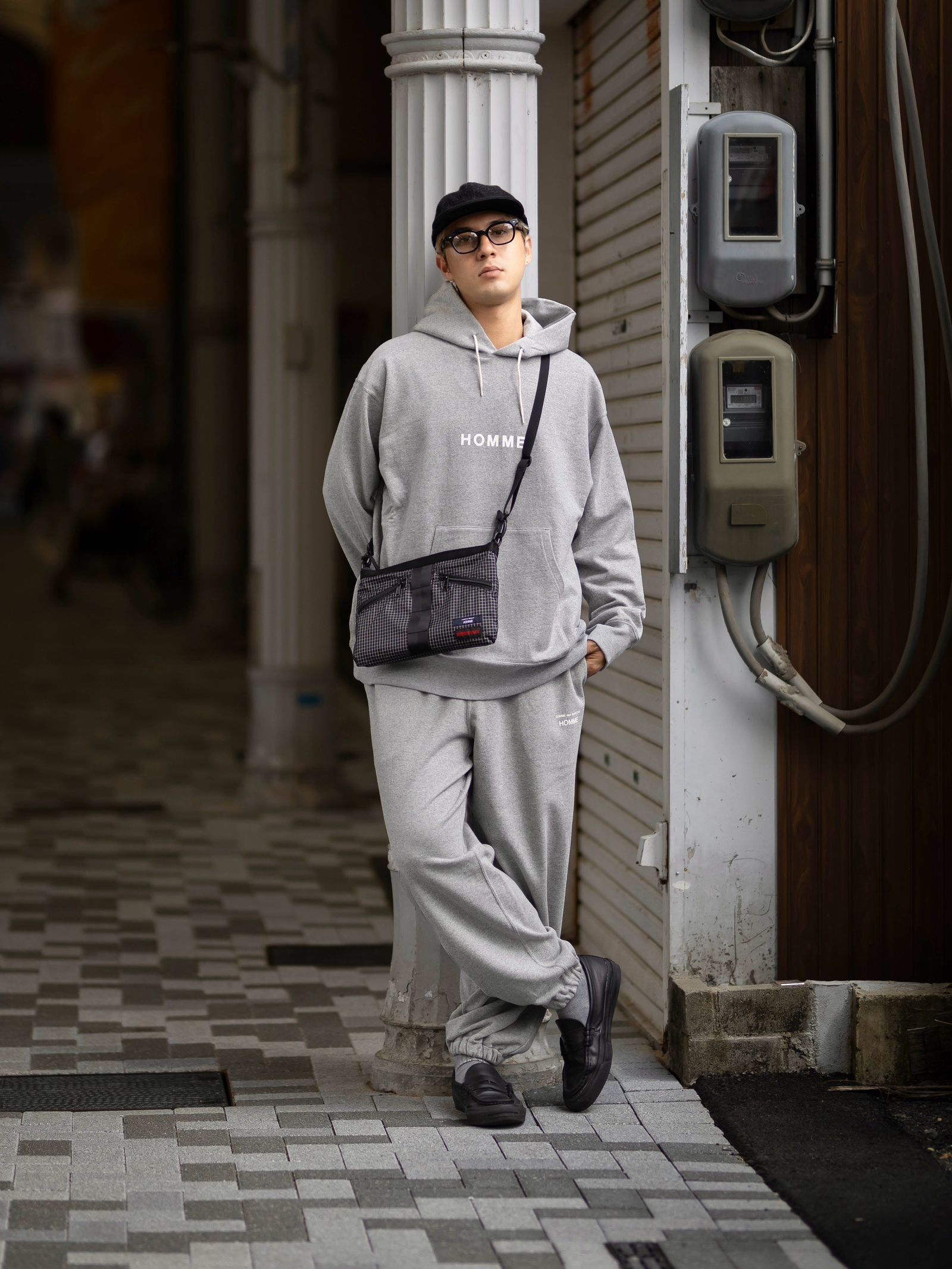 コムデギャルソンオム  26FW HOMMEプリントパーカー(HR-T105-051)T.GRAY☆10月2日(金)発売！