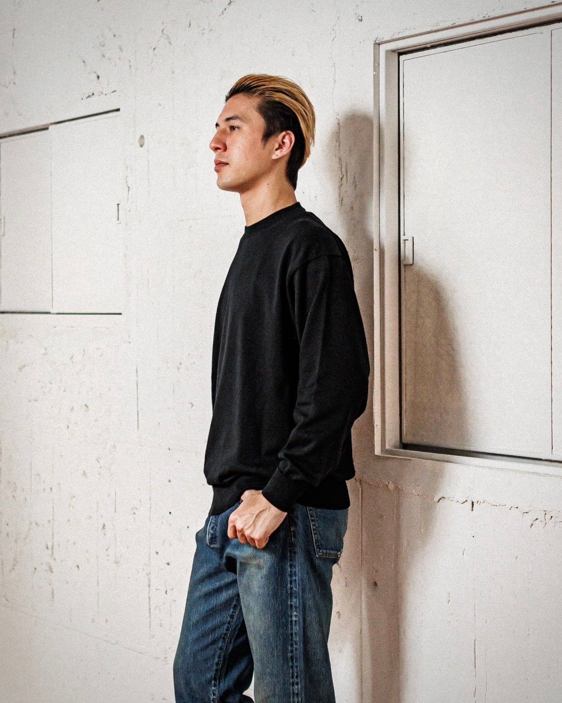 A.PRESSE - アプレッセ Cotton knit L/S T-Shirt(25SAP-03-01K A.PRESSE - アプレッセ Cotton knit L/S T-Shirt(25SAP-03-01K