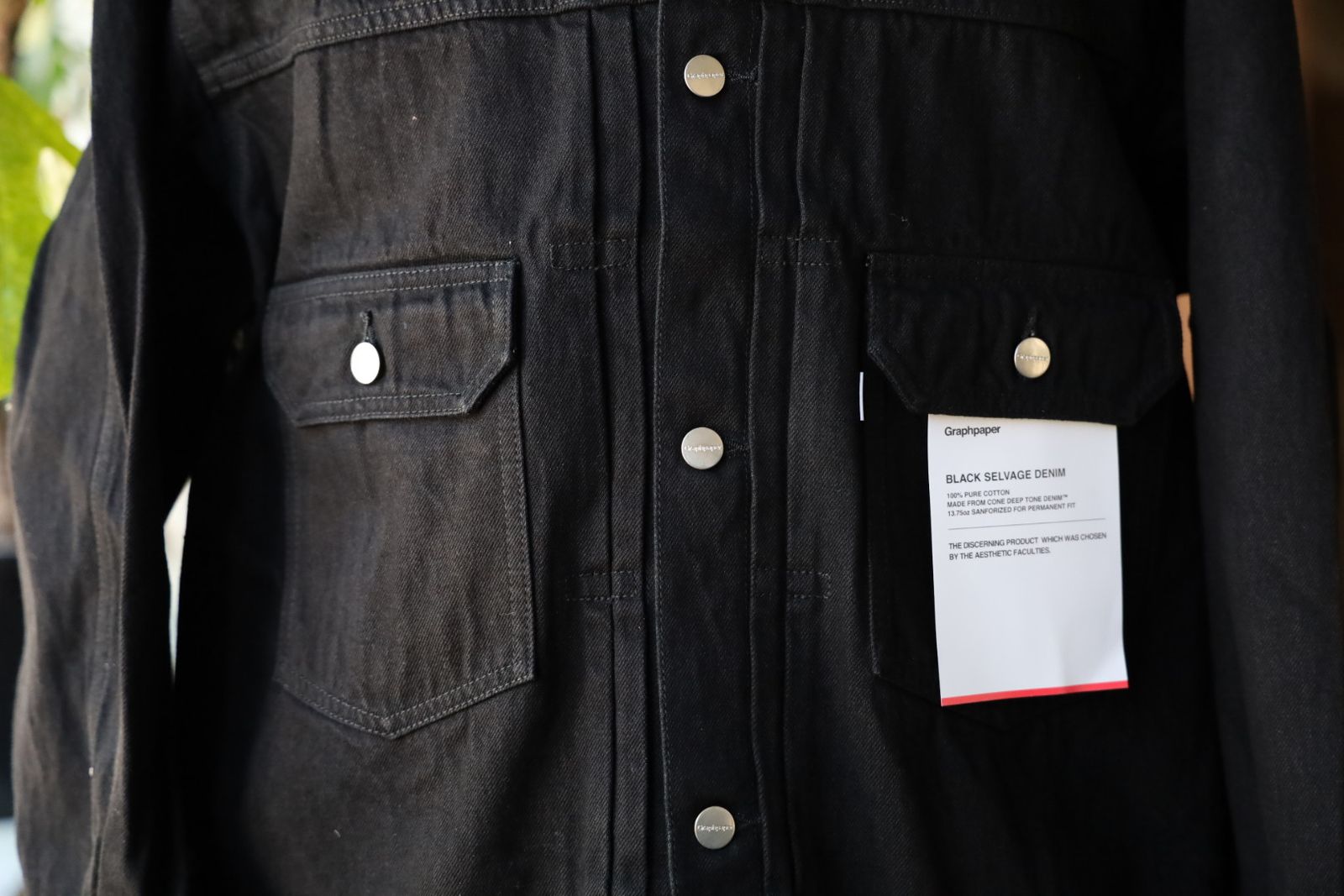 グラフペーパー Selvage Denim Jacket(GU253-20054RB)BLACK_WASHED