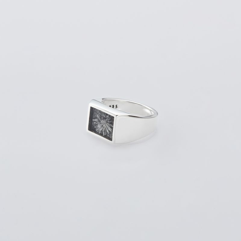 XOLO - XOLO JEWELRY リング / Signet Ring with Steel Gray