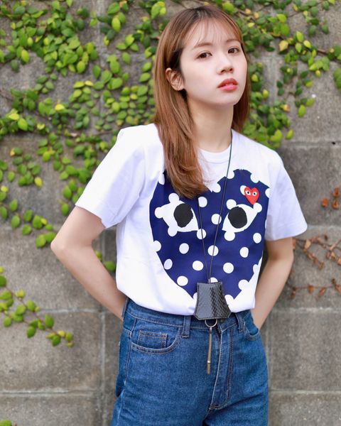 プレイ コムデギャルソン 新作Polka Dot Big Heart T-Shirt style.2023.3.19
