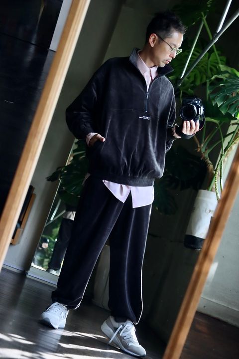 FreshService VELOUR JERSEY PULLOVER"GRAY"スタイル