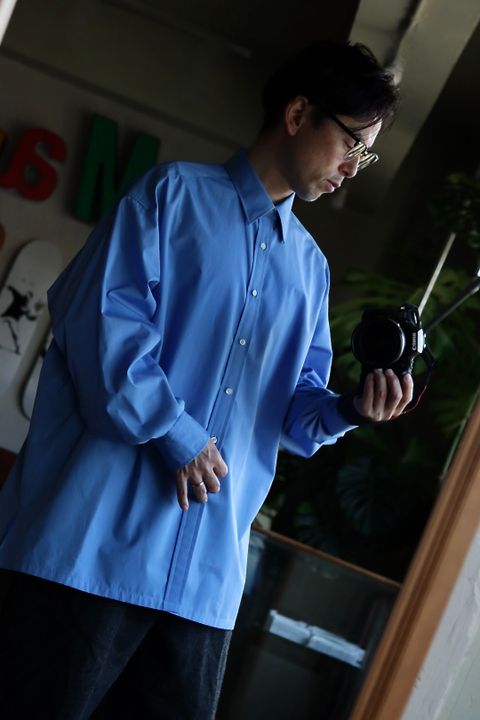 Graphpaper High Count Broad Regular Collar Shirtスタイル.2022.12.13.