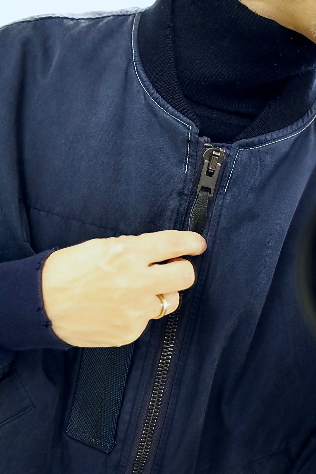 アプレッセ 2025 STYLE2 Vintage Silk Flight Jacket(25AAP-01-26)NAVY☆10月25日(土)発売!