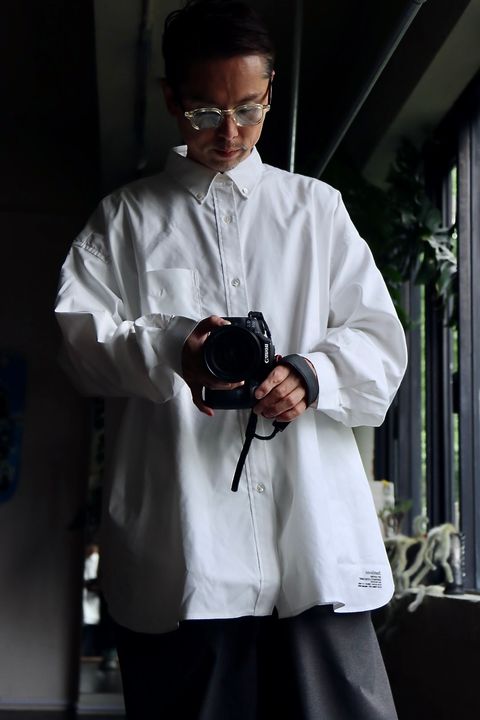 FreshService DRY OXFORD CORPORATE L/S B.D. SHIRT"WHITE"スタイル