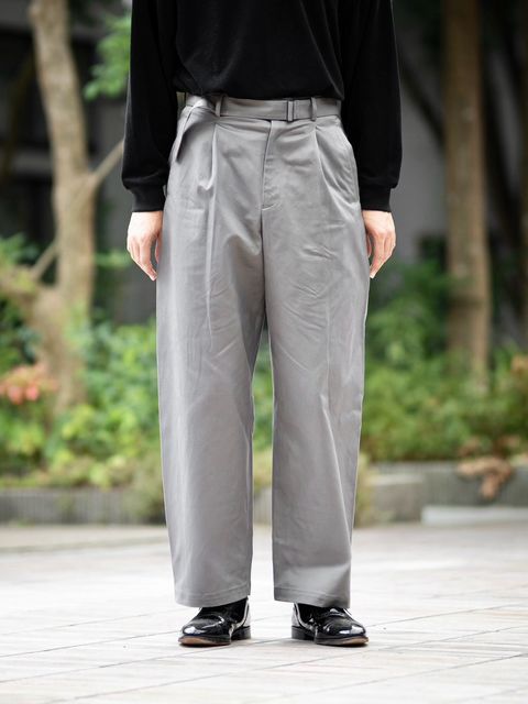 グラフペーパー Dry Westpoint Barrel-Fit Belted Pants(GM263-40381)STONE GRAY☆8月29日(土)発売！