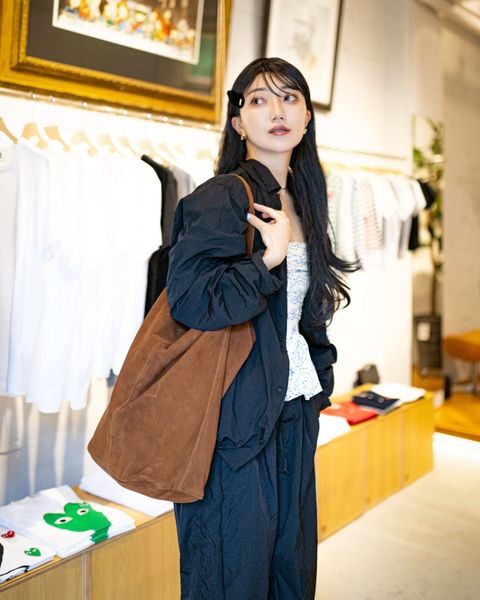 Morphee / モルフェトートバッグ CYLINDER L  OIL SUEDE (CYL-OBR) BROWN