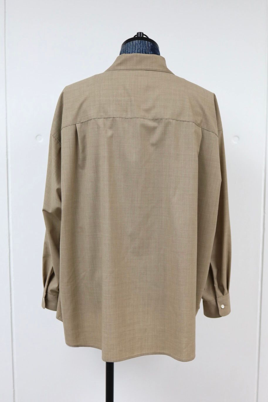 Graphpaper 26SS Fine Wool Heather L/S Skipper Shirt(GU261-50320)TAUPE☆2月21日(土)発売！