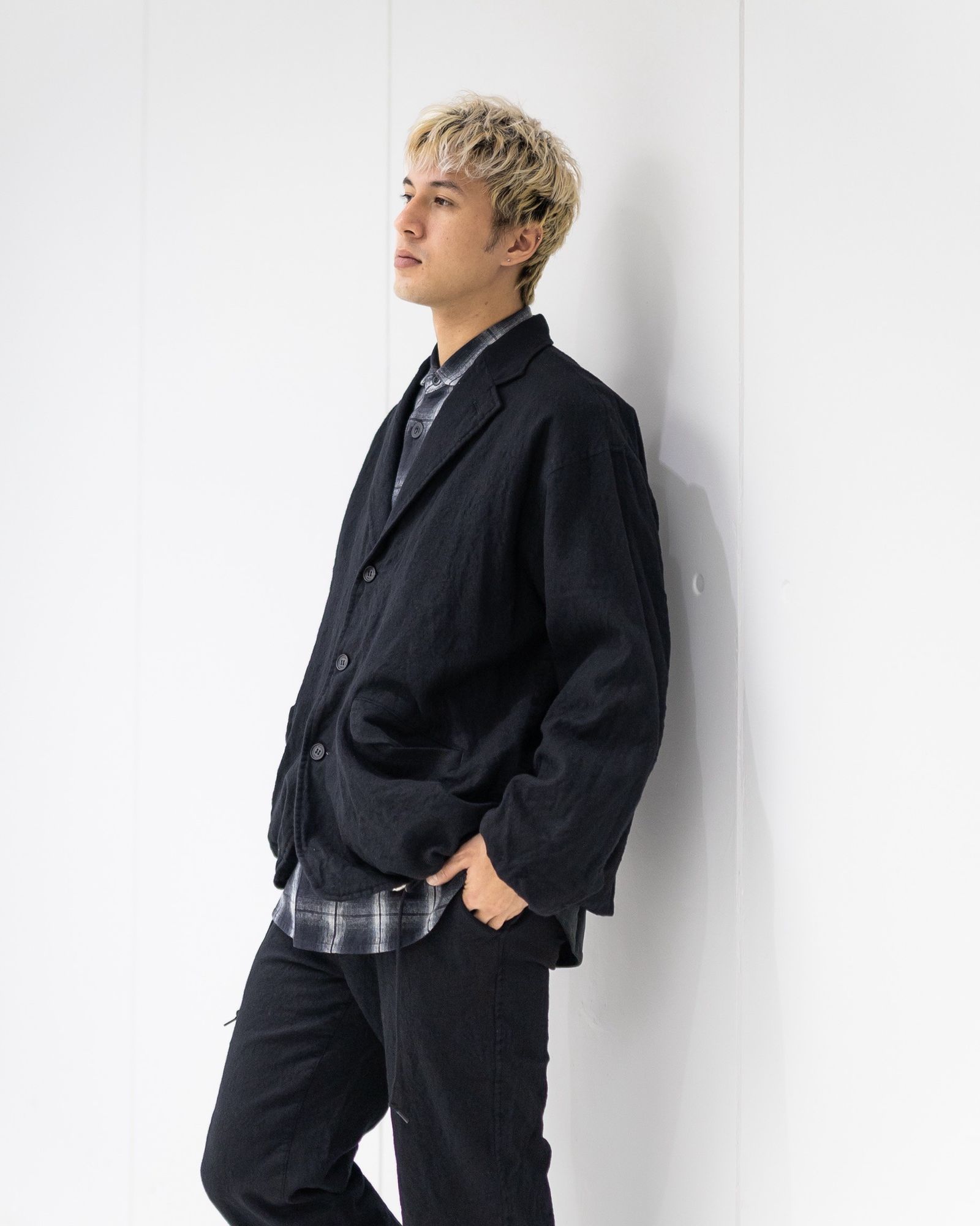 コムデギャルソンオム ウールサージ製品縮絨3Bジャケット MARK スタイル