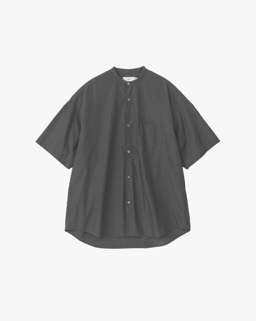 グラフペーパー26SS シャツ Broad S/S Oversized Band Collar Shirt(GM261-50004B)C.GRAY☆4月11日(土)発売！