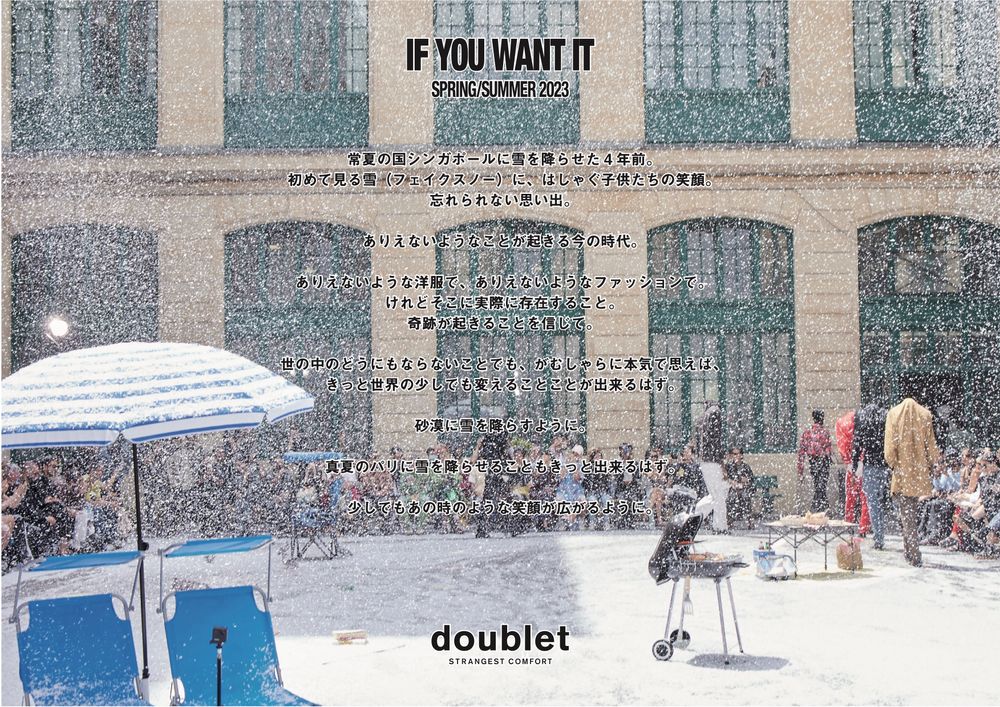 doublet 23SS 1月14日(土)10:00発売！