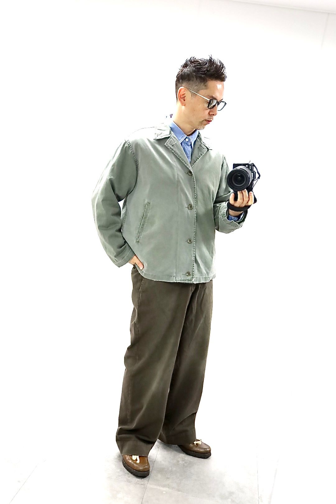 アプレッセ 2026 STYLE1 Vintage US NAVY N-4 Deck Jacket(26SAP-01-51)SAGE☆3月6日(金)再入荷しました！