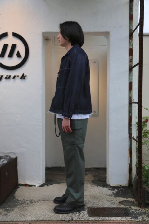 YOKE DETACHABLE POCKET DENIM JACKET(YK21SS0196B) style. 2021.04.05.