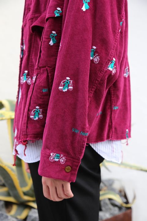 doublet VETNAM EMBROIDERY COURDUROY JACKET PINK style.2020.10.6.
