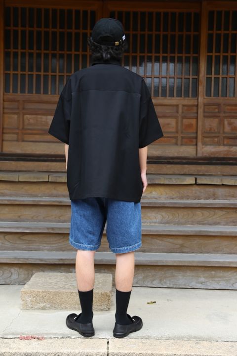 Graphpaper Selvage Wool S/S Oversized Box Shirt(GM212-50260) style. 2021.06.20.