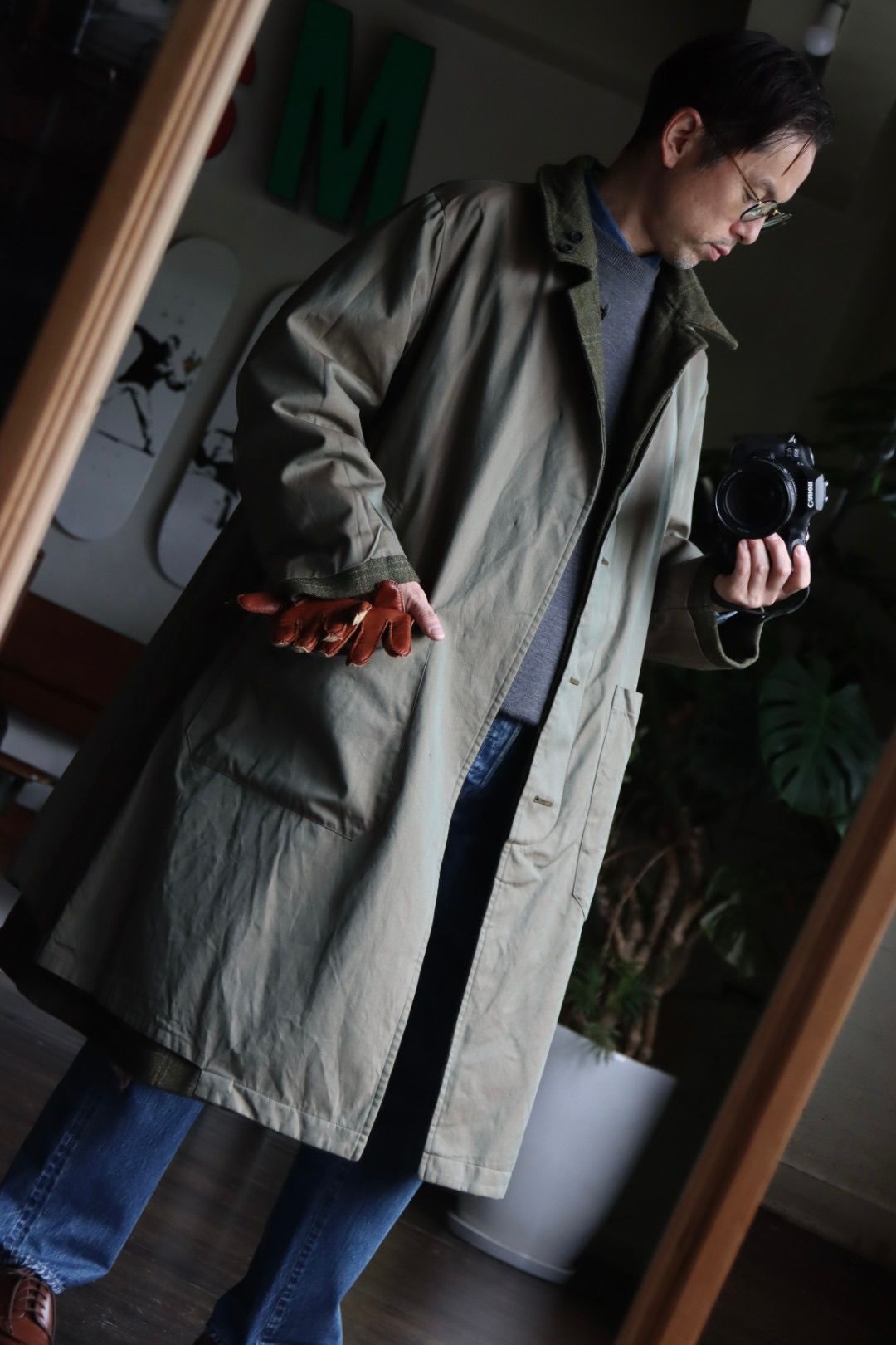 A.PRESSE - アプレッセ22FW Tweed Balmacaan Coat(22AAP-01-15HB)CHECK