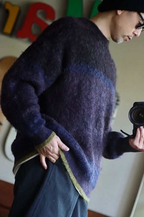 YOKE ヨーク22AW STILL BORDER CREWNECKスタイル.2022.10.24.
