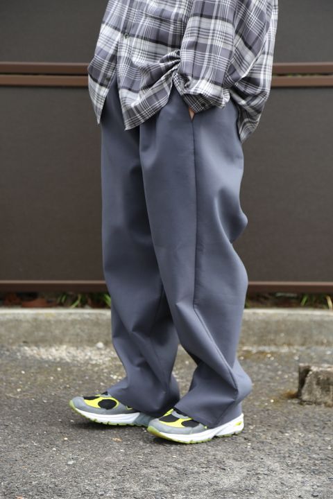 Graphpaper Tencel Check Regular Collar Big Sleeve Shirt"BLACK×GRAY"Style.2020.8.28.