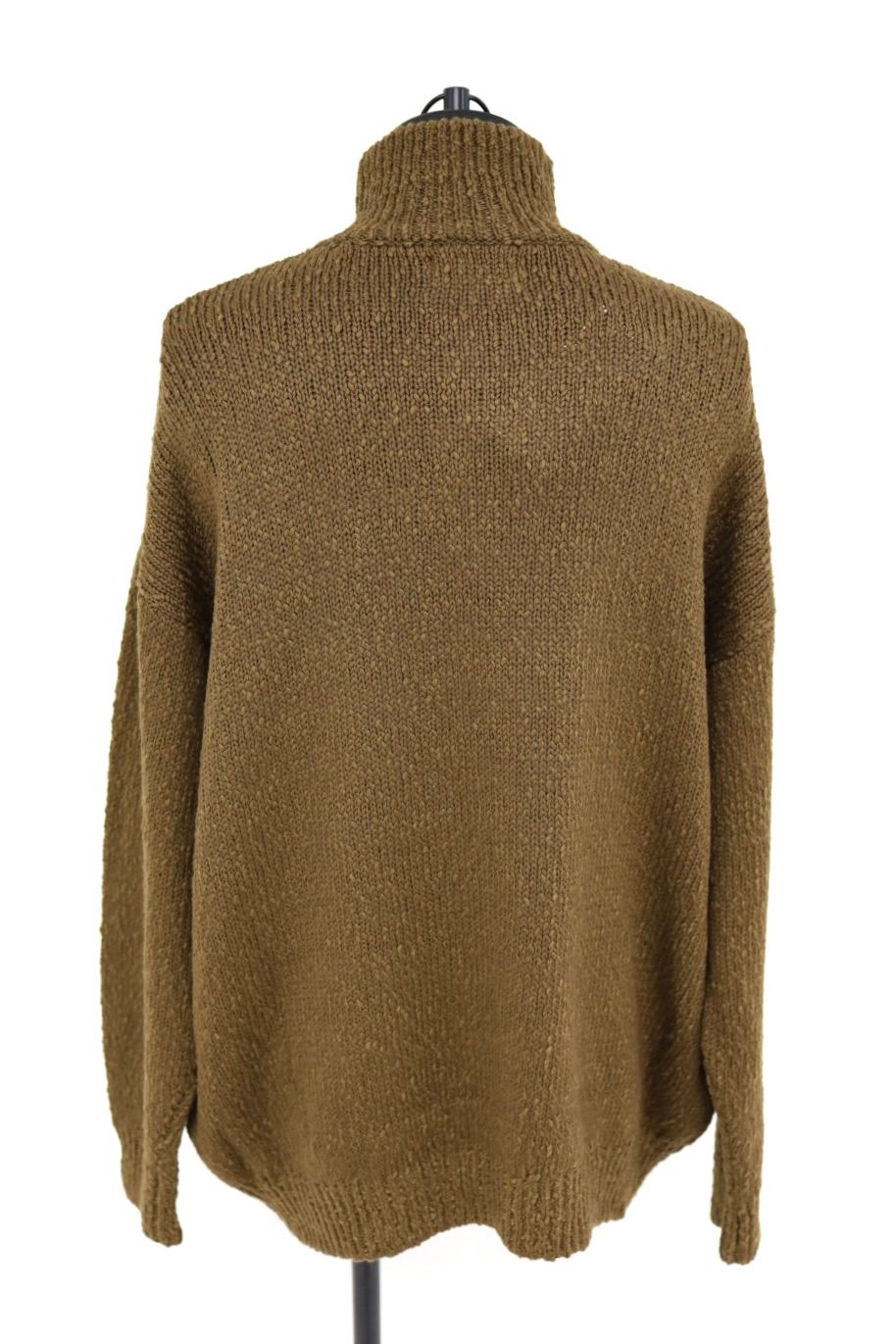 グラフペーパー Cotton Wool Slub Oversized Half Zip Knit(GU263-80603)BROWN