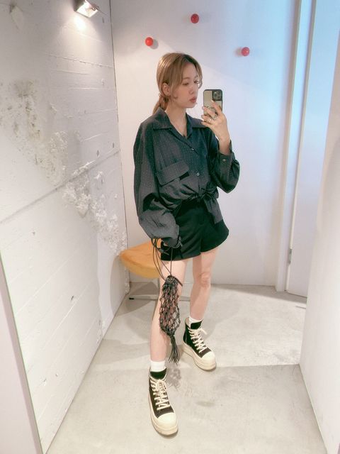 YOKE 24SS PIXEL LOW PLAID OPEN COLLAR SHIRT style.2024.5.9