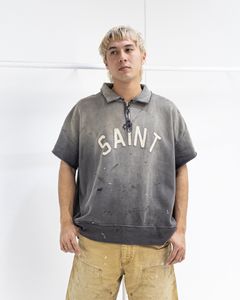 セントマイケル 26SS SAINT HALF ZIP SWEAT(SM-MK8-0000-052)CHARCOAL☆4月11日(土)発売！