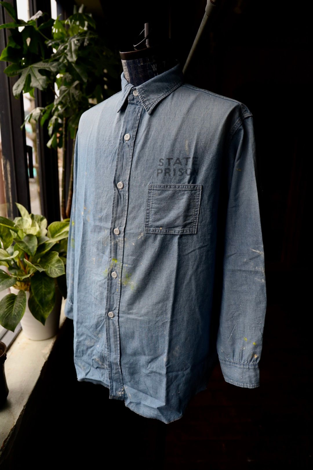 BOW WOW バウワウ シャツ STATE PRISON CHAMBRAY SHIRTS(BW251-SPCS)INDIGO AGING