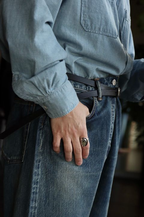 A.PRESSE 23SS Washed Chambray Shirtスタイル