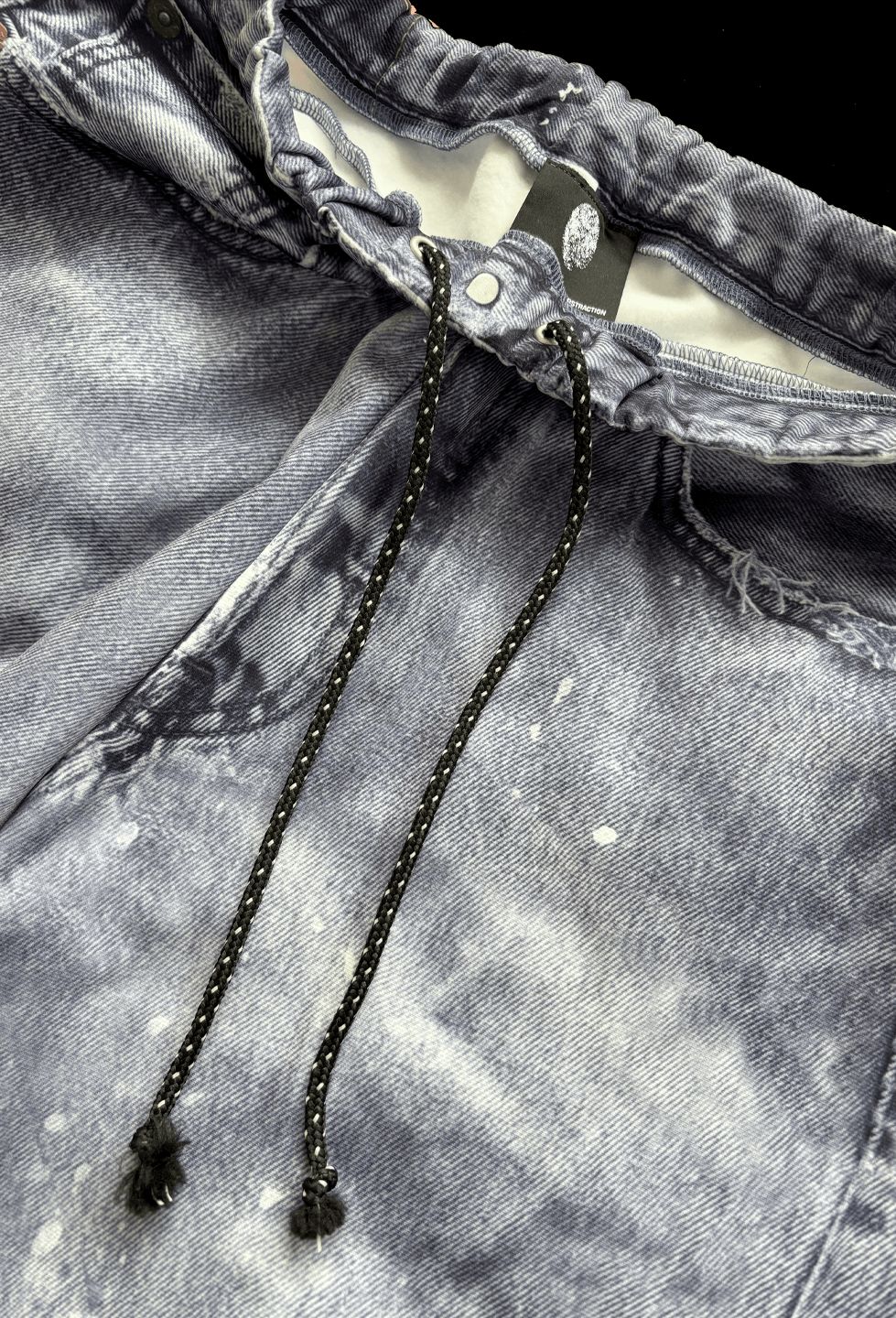 トーキングアバウト ジ アブストラクション 25AW DENIM PRINT FLEECE LINING WIDE PT(2526AW-PT-002F)BLACK☆新作発売！