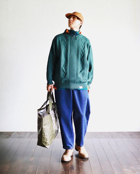 FreshService新作FISHERMAN TECH SWEATERスタイル