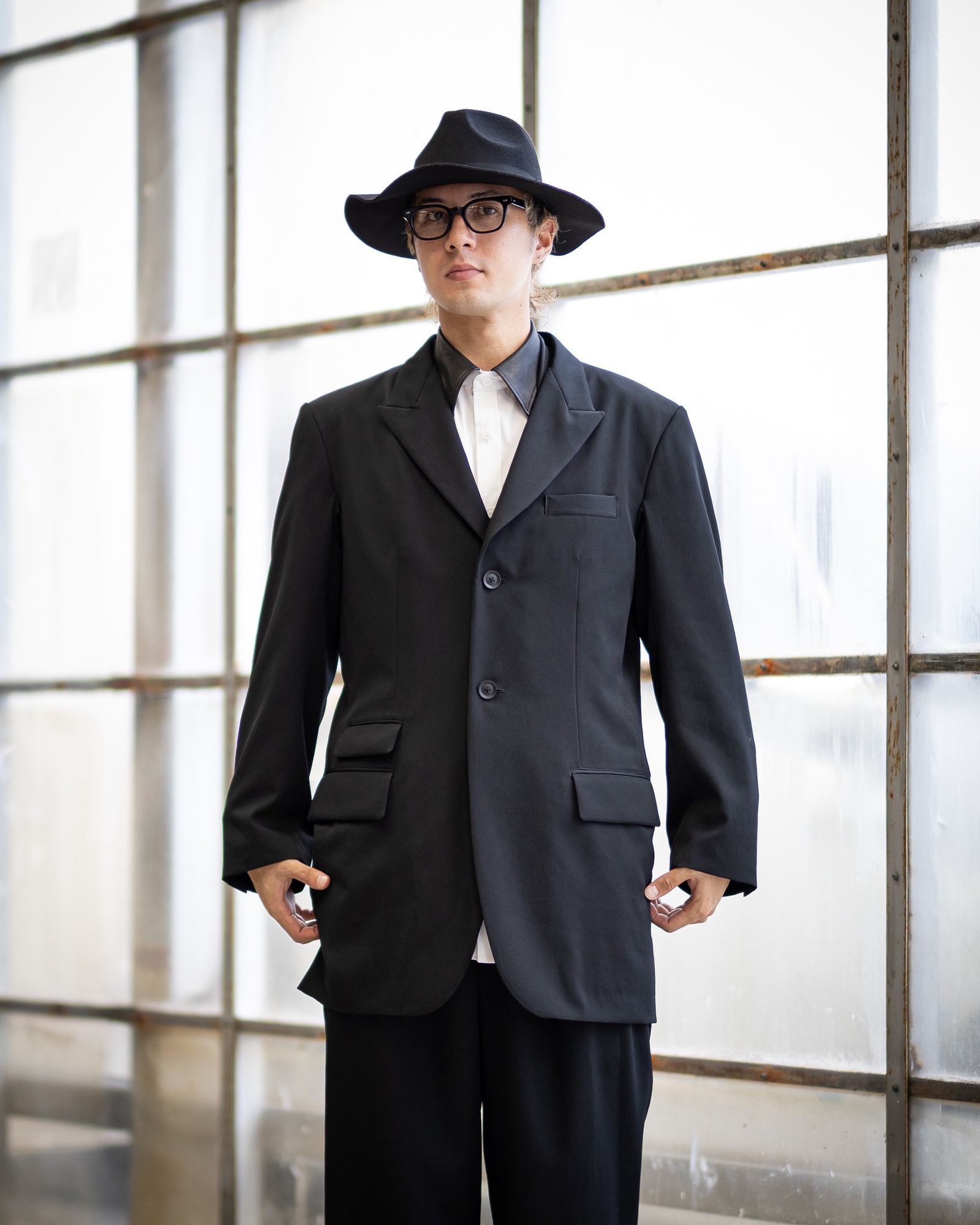 Yohji Yamamoto シングルテーラードジャケット (HW-J35-100-2A26)BLACK