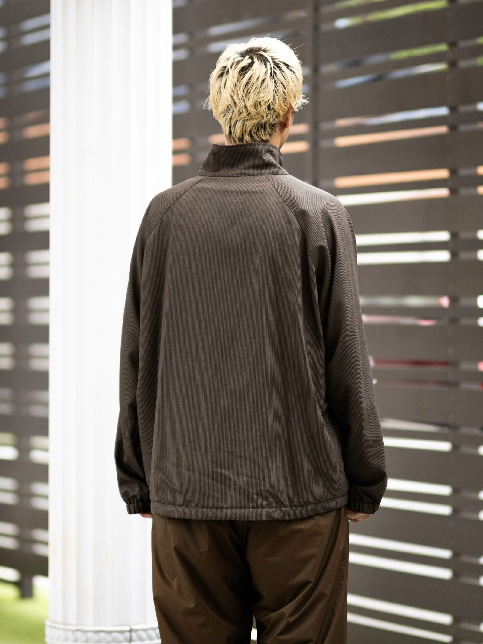 Graphpaper Melange Pique Zip-up Stand Collar Jacket (BROWN)9月26日(土)新作発売！