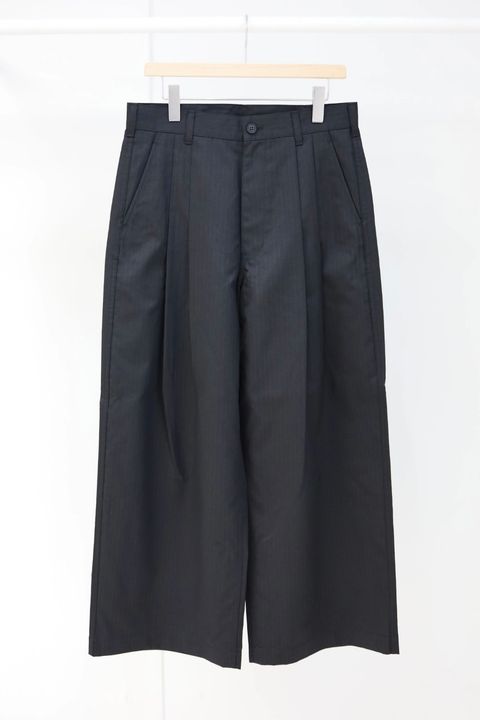 コムデギャルソンオム26SS エステルウールツイルパンツ(HQ-P005-051)BLACK☆2月6日(金)発売！