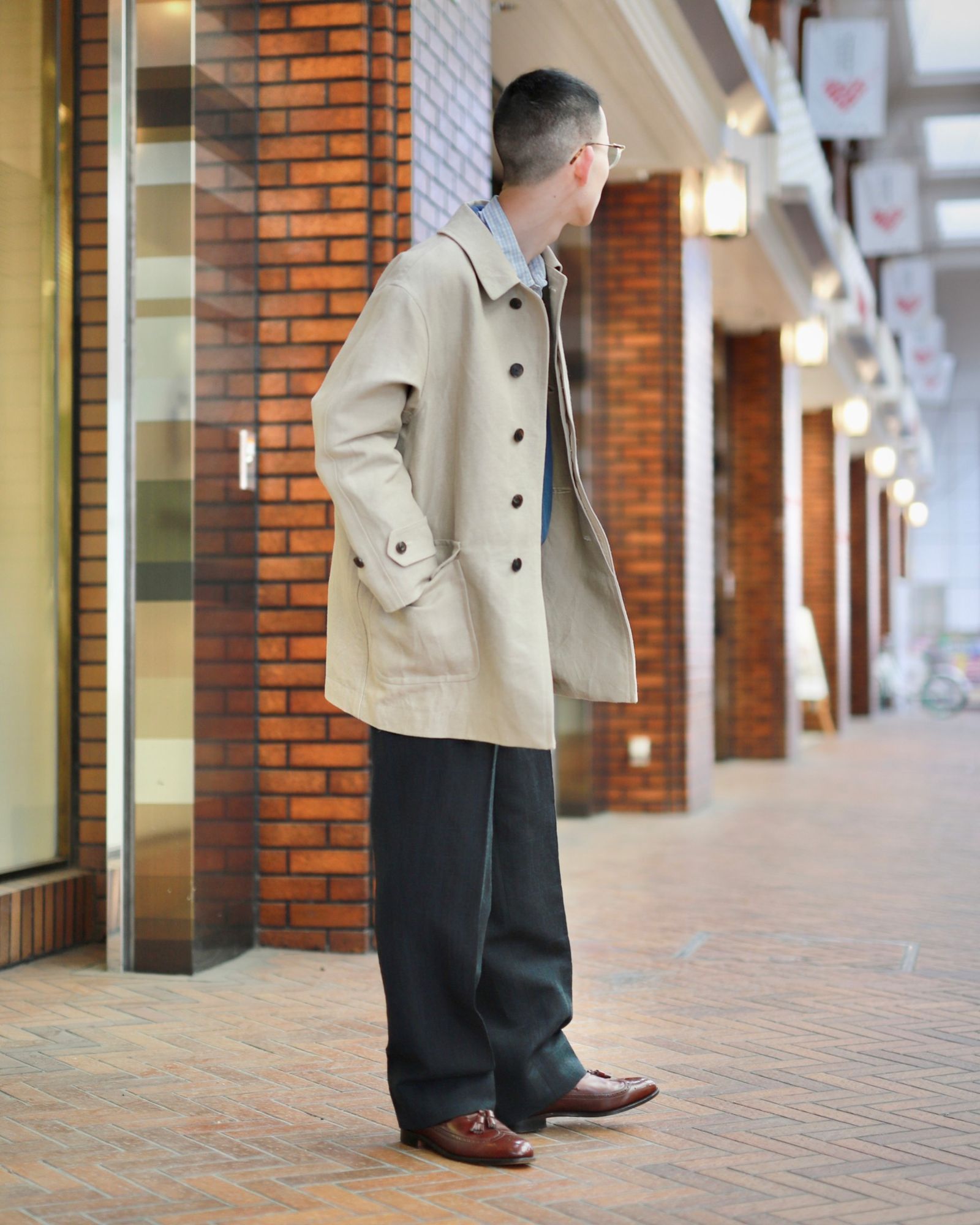 A.PRESSE アプレッセ Wide Tapered Trousers-