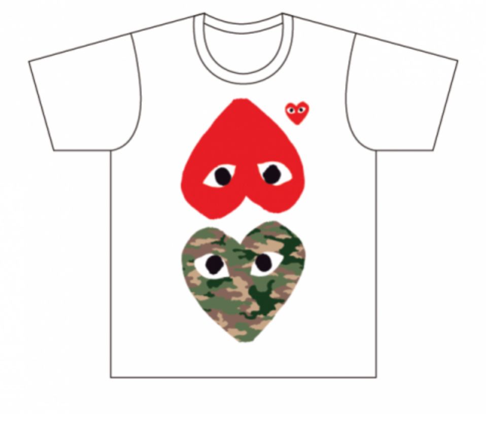 プレイコムデギャルソン REDエンブレムハートTシャツ(CAMO×RED)☆11月1日(土)発売！