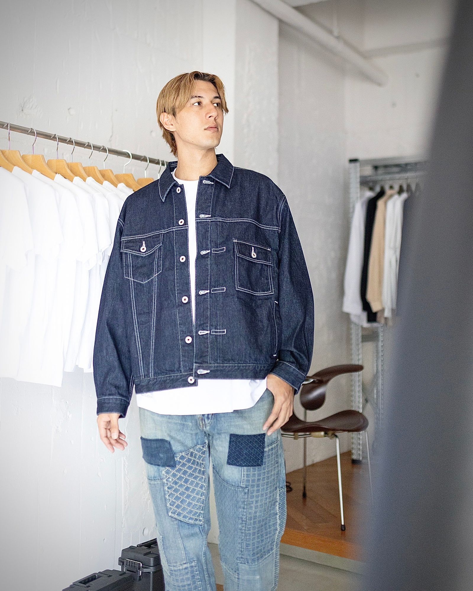 FDMTL DENIM JACKET RINSE スタイル