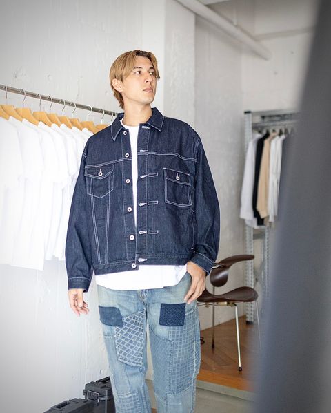 FDMTL DENIM JACKET RINSE スタイル