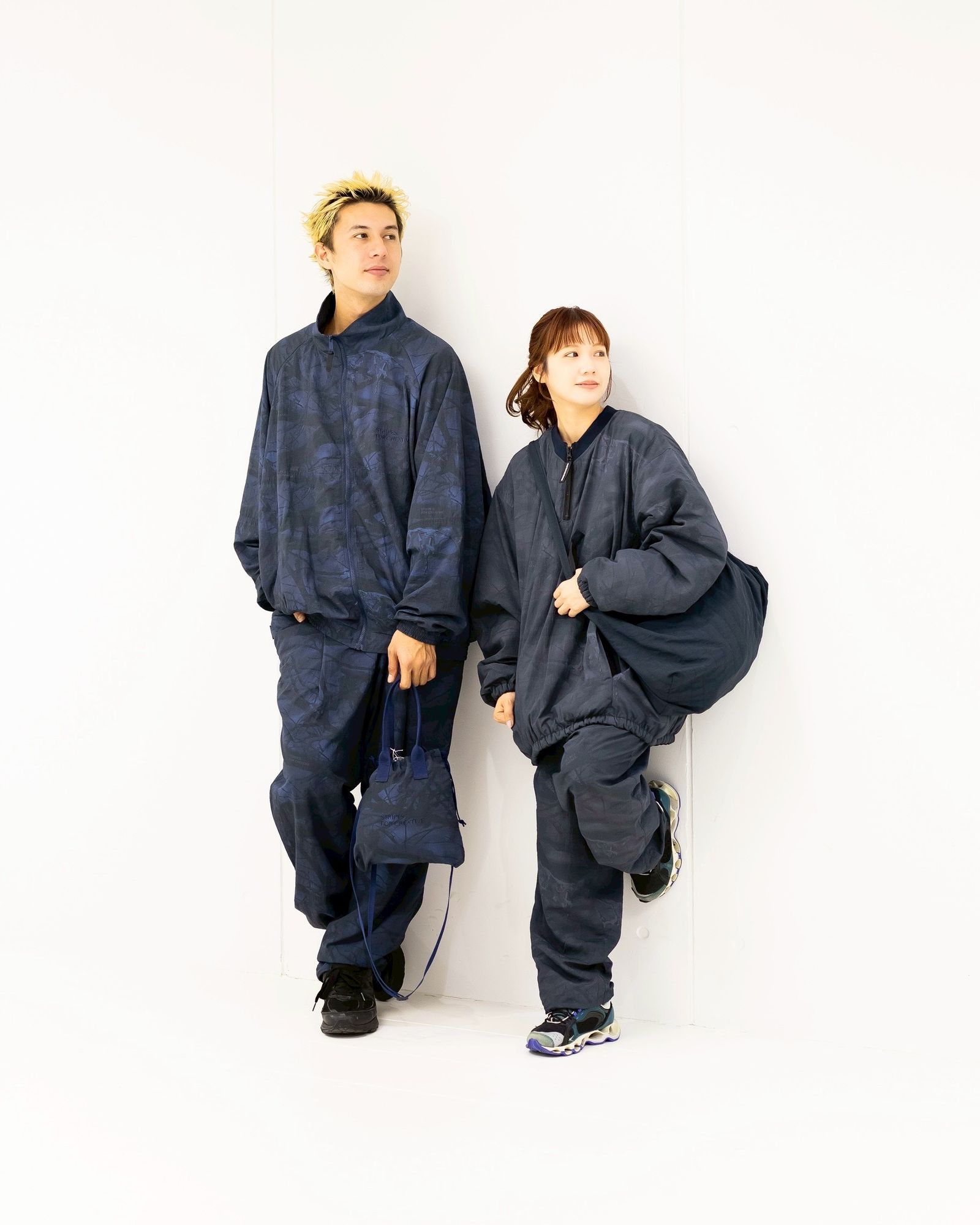 S.F.C 25FW エスエフシー WIDE TAPERED EASY PANTS (REAL TREE CAMO)  (SFCFW25P03)Navy Tree Camo