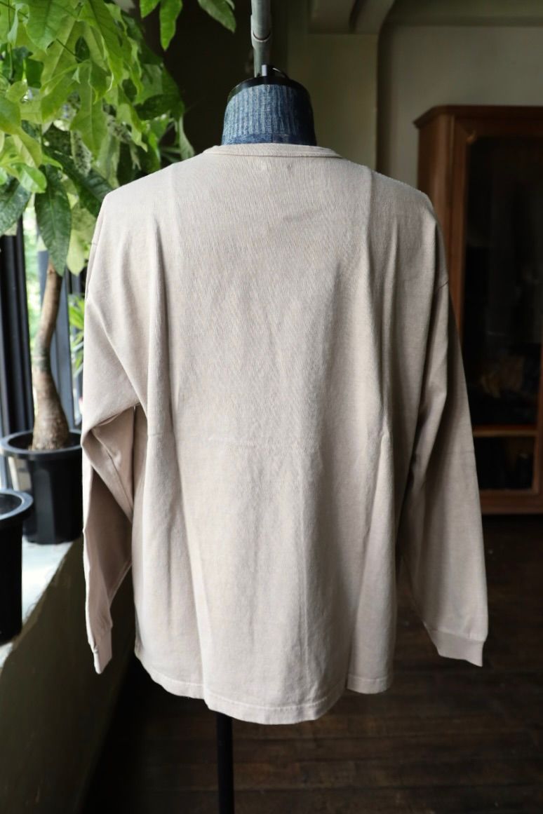 ファウンダ 25AW LONG SLEEVE FADE TEE SHIRT(015FD252013)BEIGE⭐︎9月13日(土)新作発売！