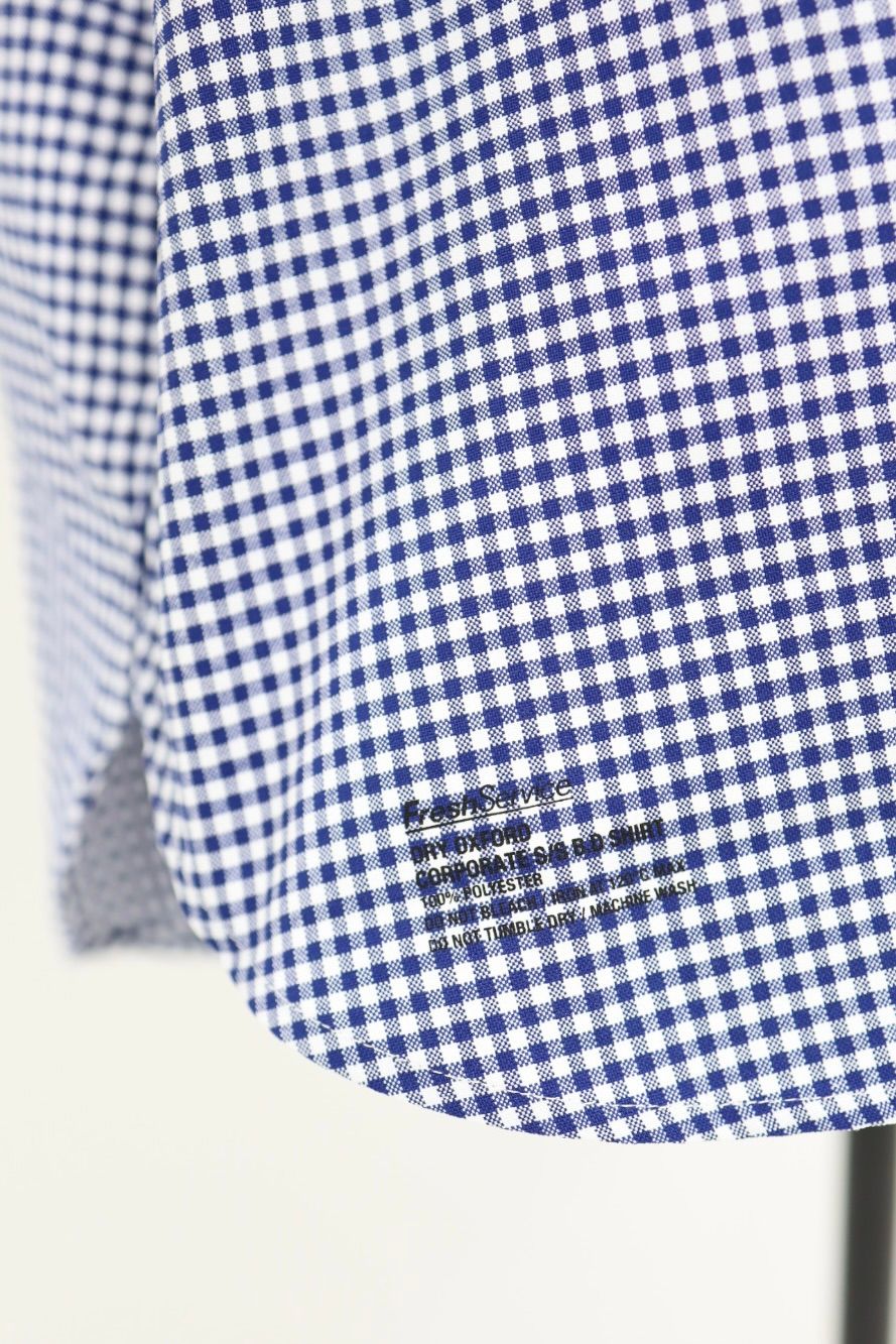 フレッシュサービス DRY OXFORD CORPORATE S/S B.D SHIRT(FSC262-50043B)NAVY PLAID☆5月16日(土)発売！