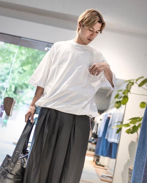 COMME des GARCONS HOMME 綿天竺ポケットTシャツ(WHITE) スタイル 8月3日(土)発売！