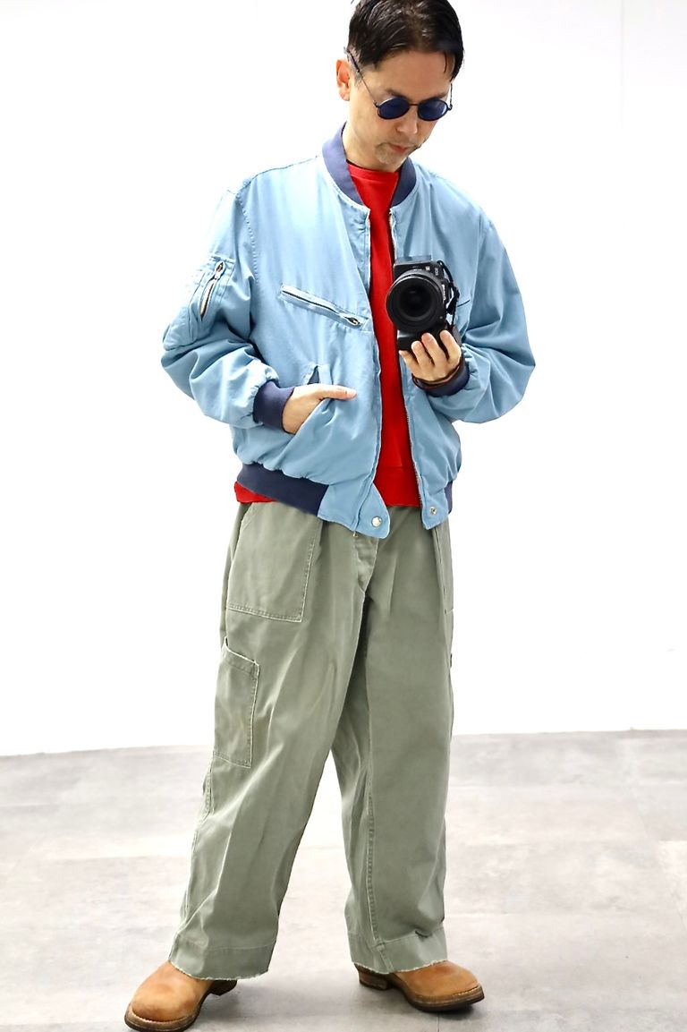 A.PRESSE 2026 STYLE1 Vintage Silk Cotton Test Pilot Model Jacketスタイル