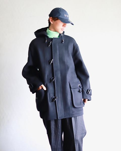 TapWater 23AW Tasmania Double Melton Short Duffle"NAVY"スタイル