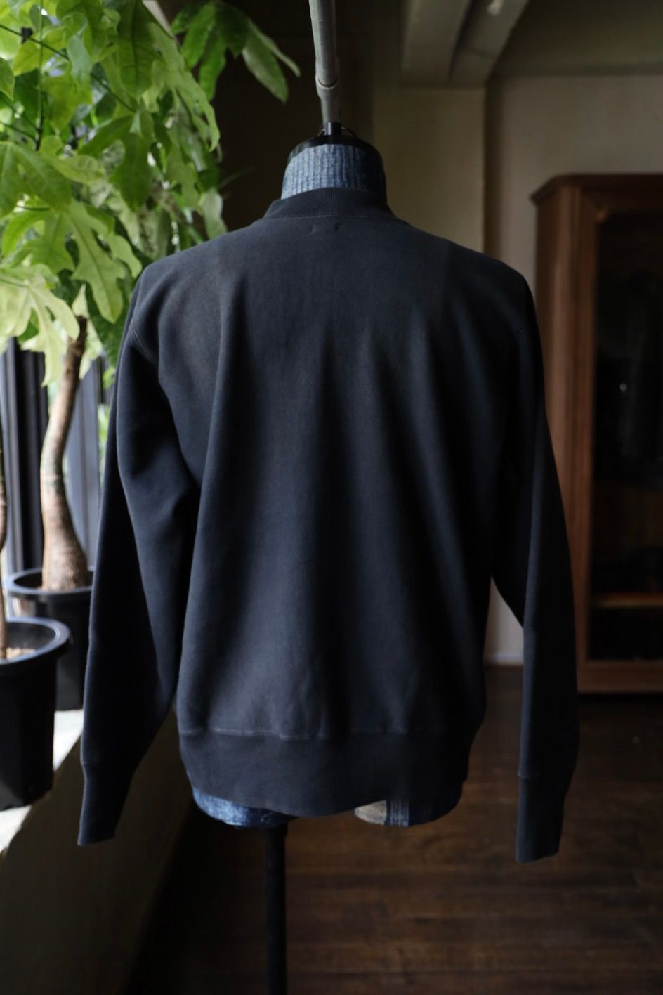 アプレッセ 2025 STYLE2 Vintage Half Zip Rib Collar Sweatshirt(25AAP-05-07)BLACK