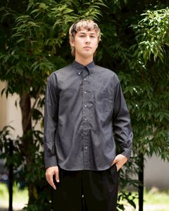 グラフペーパー Easy Care Poplin L/S B.D Box Shirt(GM263-50619)GRAY☆7月11日(土)発売！