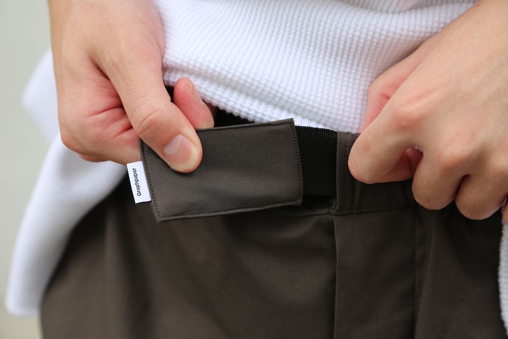 Graphpaper Stretch Typewriter Slim Chef Pants "GRAY" (GM202-40618B) style.2020.7.3.