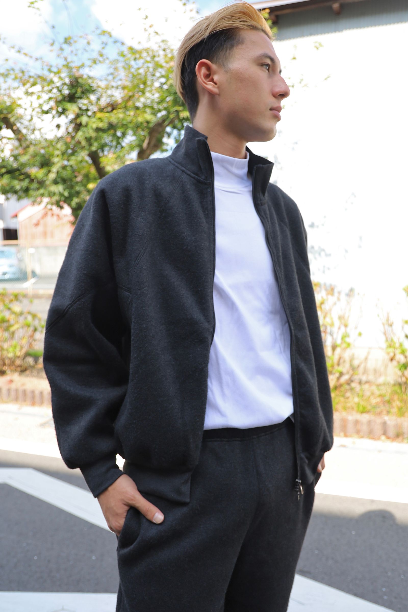 blurhms silk Fleece Track Jacketセットアップスタイル 新作発売！ | 5495 | mark